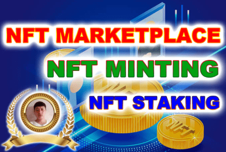 I will develop nft marketplace, nft mint, nft staking