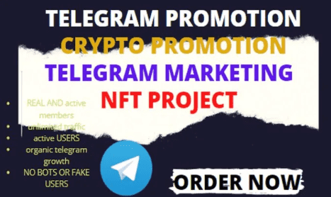 I will telegram promotion, crypto promotion, telegram member, nft crypto