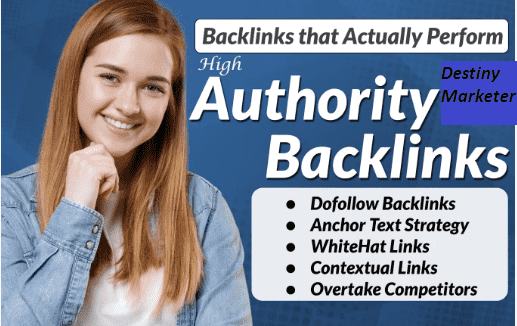 I will build SEO backlinks with high quality authority contextual link building and white hat link building