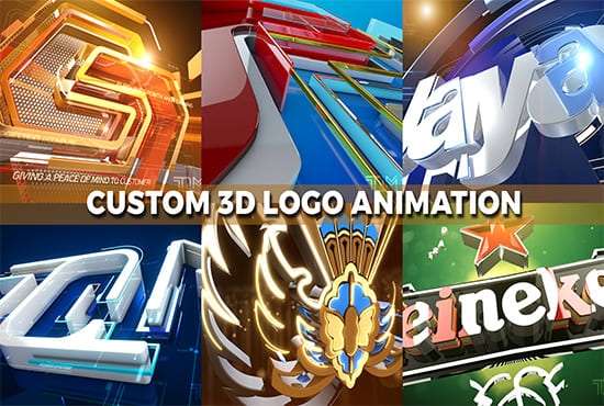 I will create a professional custom 3d logo animation