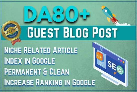 You will get Guest Post Submission With Do-follow Backlinks On High Authority Websites