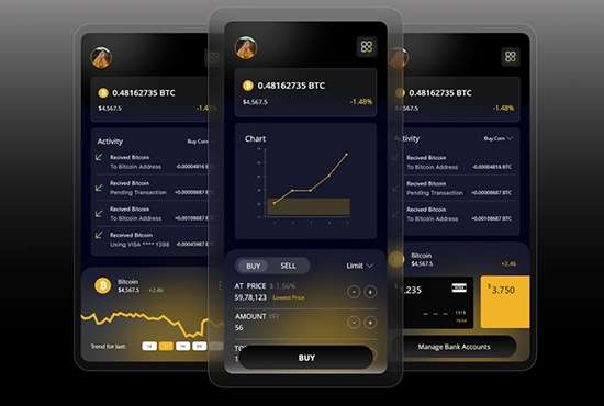 I will design UI for crypto wallet app, nft app, trading app image 2