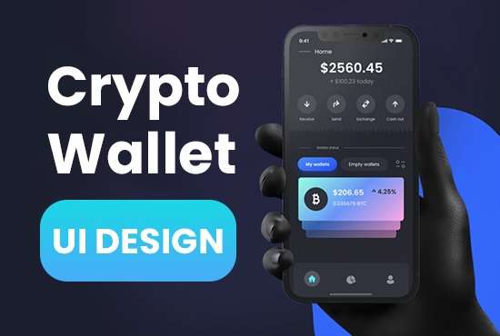 I will design UI for crypto wallet app, nft app, trading app