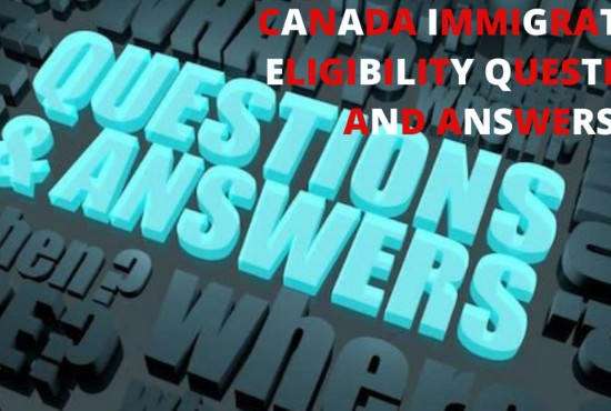 I will provide answer to 5 canada immigration questions image 1