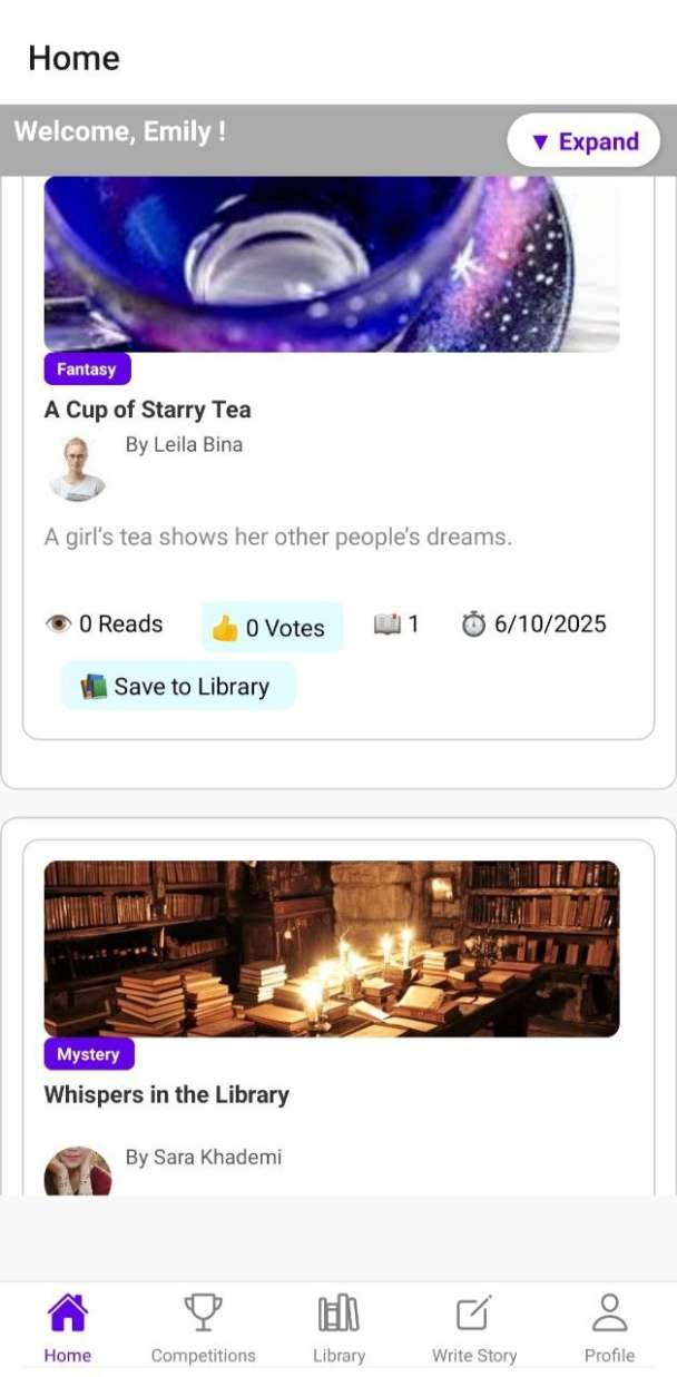 I will build or customize a short story writing app using React Native & Firebase
