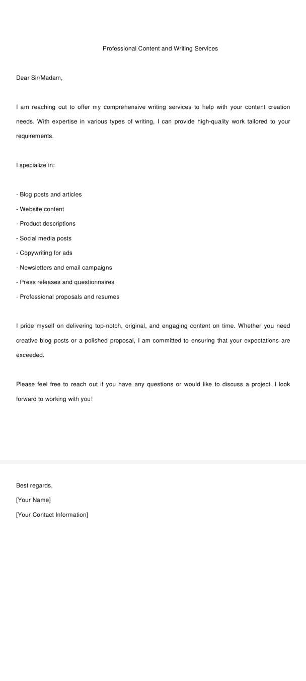 "Expert Content Writing, Proposal Creation & Professional Resume Services"