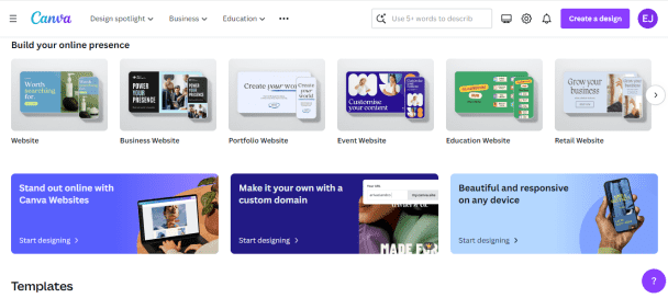 I will design a professional landing page site of any kind of project with free hosting for you in canva.