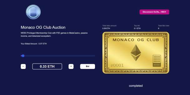NFT Auction project on ERC-721A