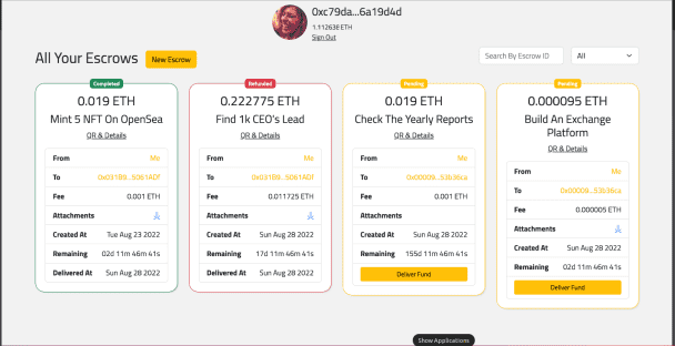 Crypto Escrow - Decentralised Web3 Escrow Platform