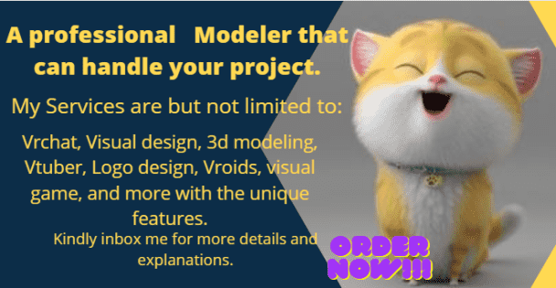 I will design vrchat, avatar, vtuber, 3d modeling
