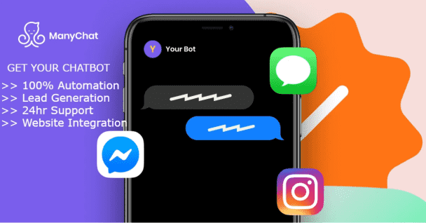 I will create chatbot for facebook messenger, website, amazon using manychat