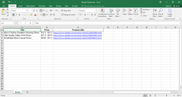 will give you a powerful GUI tool to scrape Alibaba products to Excel – no coding needed