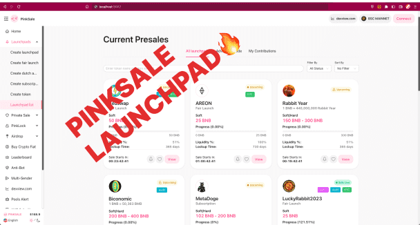 I will create crypto presale launchpad platform like pinksale