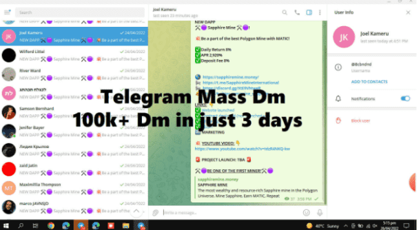 I will do organic viral twitter promotion and tg bulk dm