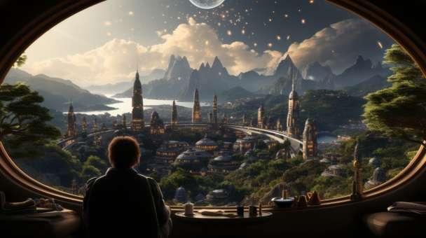 Engaging fictional worldbuilding and story framework for books, games, visual novels, etc