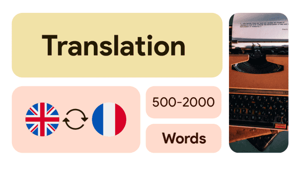 TRANSLATION English to French vice-versa // 500-2000 Words