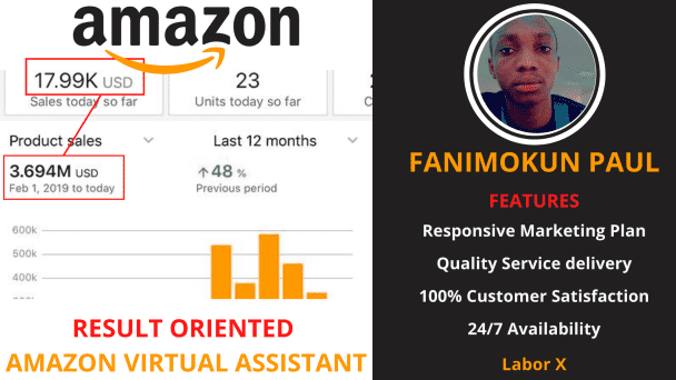 I will do amazon marketing, amazon virtual assistant, amazon expert