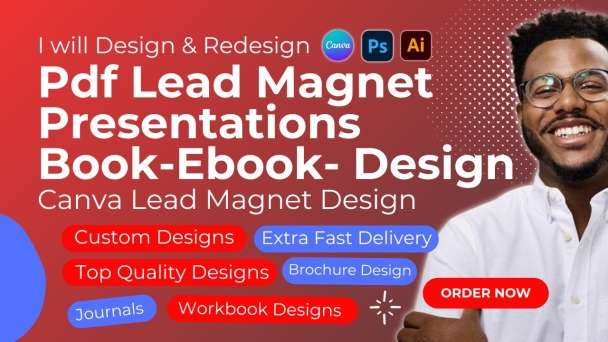 I will design unique PDF lead magnet, brochure, ebook report, Journal, workbook, Manual design