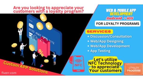 I will create an nfc loyalty program and app for your business, nfc loyalty app nfc app