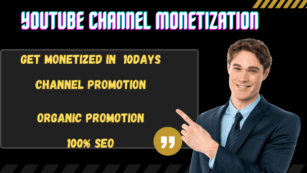 I will do organic youtube promotion to get you monetized