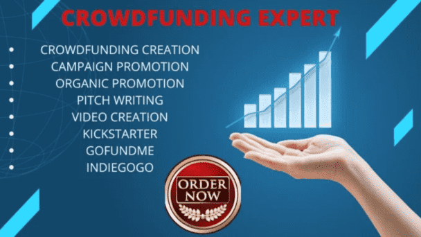 I will promote kickstarter, indiegogo, gofundme, fundraising crowdfunding campaign