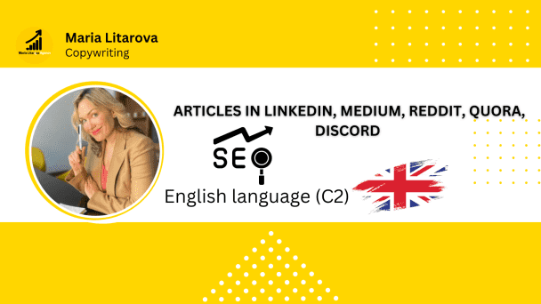 Articles in LinkedIn, Medium, Reddit, Quora, Discord