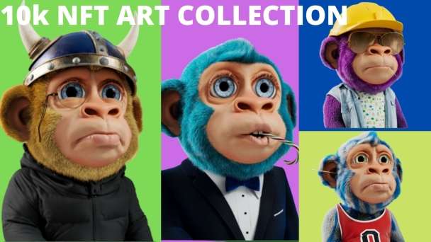 I will create character with traits for 10k nft collection