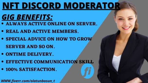 I will nft community manager, nft community manager actively