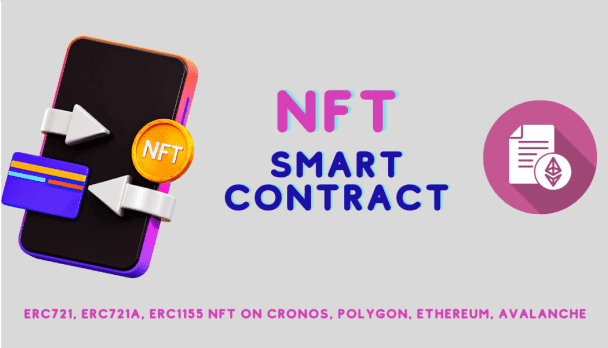I will create nft smart contract, erc721, erc71a, erc1155 nft on cronos, polygon, eth, Aptos blockchain