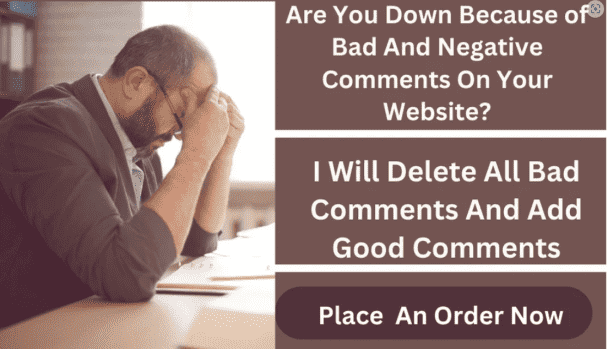 delete all bad reviews and negative comments in a day