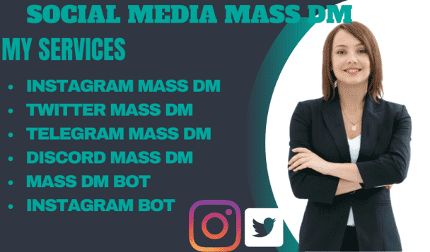 i will mass dm discord mass dm  instagram mass dm  telegram mass dm  twitter mass dm