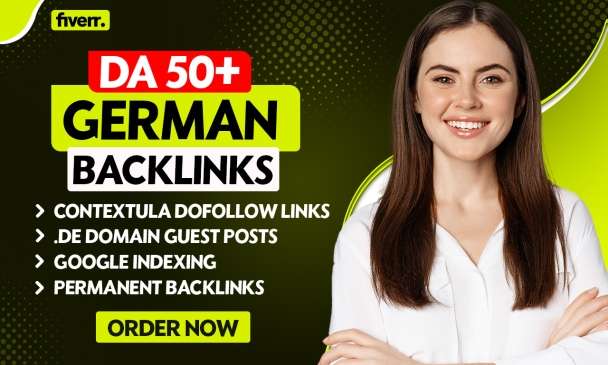 I will do 10 high da SEO dofollow german backlinks