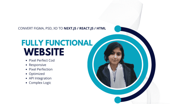 I will turn any design into a pixel perfect nextjs reactjs or HTML site