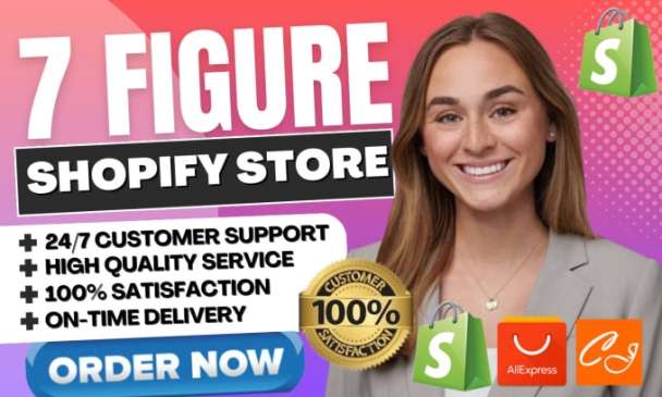 I will create shopify dropshipping store, shopify store setup, shopify website design