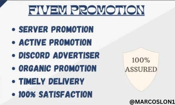 I will boost discord server, fivem server promotion, roleplay member