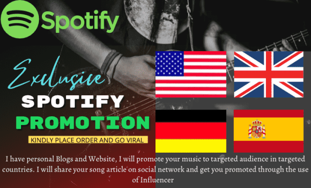 I will do organic Spotify promotion