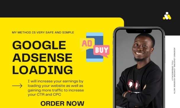 I will adsense loading, loading adsense with full organically
