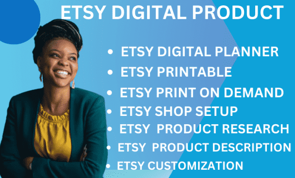 I will etsy store etsy shop print on demand etsy digital planner etsy seo listing