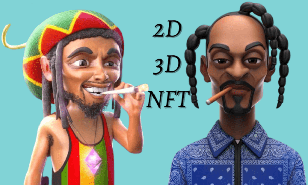 Do unique 3d nft art, 3d nft character, 3d nft collections