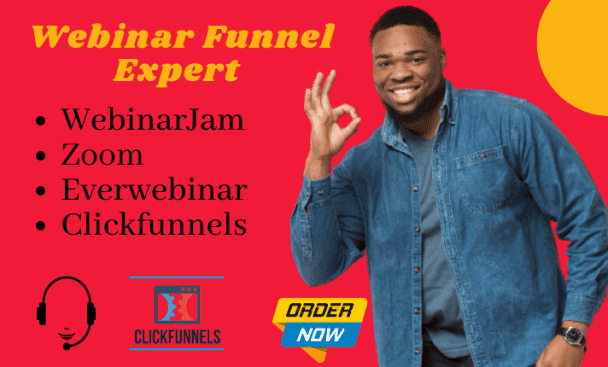 I will setup webinar sales funnel on ClickFunnels, Everwebinar, Zoom