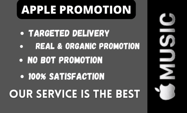 I will do organic apple music promotion, apple playlist