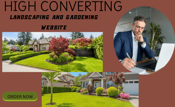 I will design a modern and high converting gardening and landscaping website