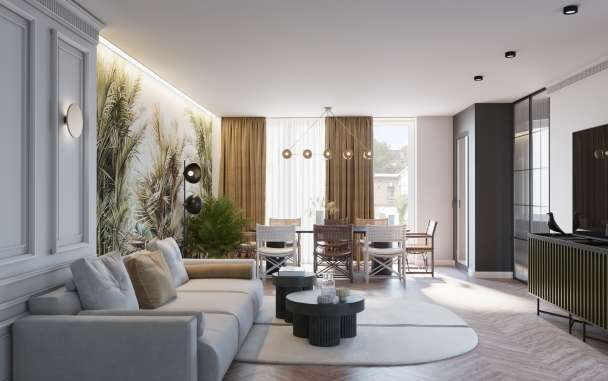 Interior design 3D render