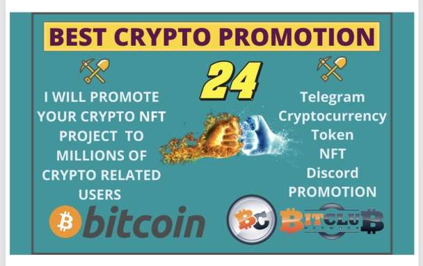 i will do crypto, nft, and token promotion to all social media platform