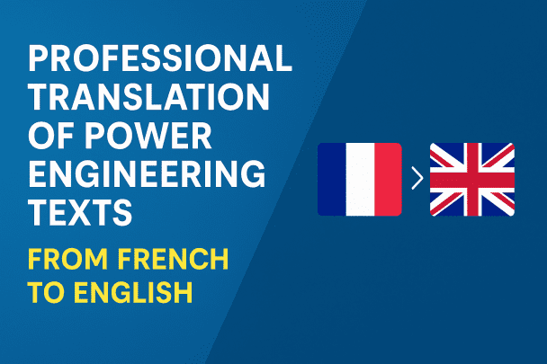 Professional Translation of Power Engineering Texts from French to English