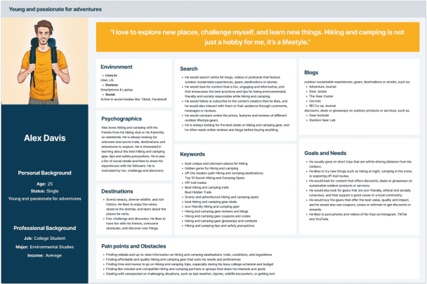 I will Provide a detailed and applicational buyer persona for your business