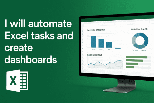 I will automate Excel tasks and create dashboards or reports
