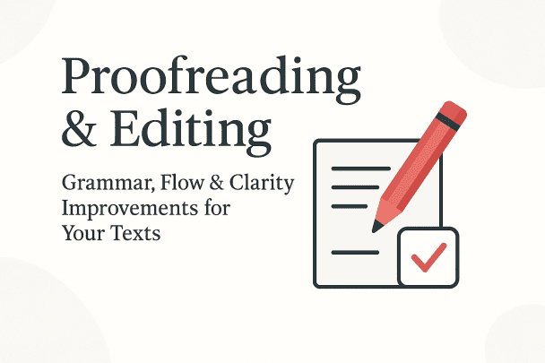I will proofread and edit your Spanish or English texts for clarity and quality