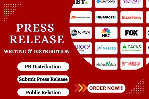 I will do press release writing, press release distribution, submit press release, press release