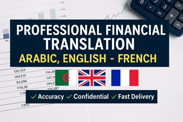 > 💼 Professional Financial Translation – Arabic, English & French